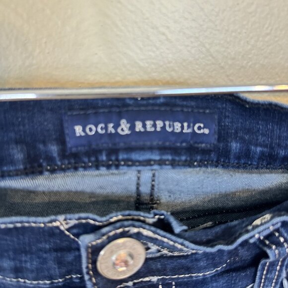 Rock & Republic Womens Denim Jeans Mid Rise Bootcut Size 6 - Picture 2 of 8